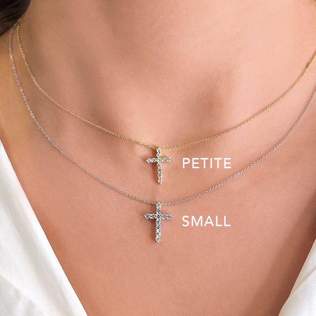 Lab Grown Diamond Cross Necklace - Image 3