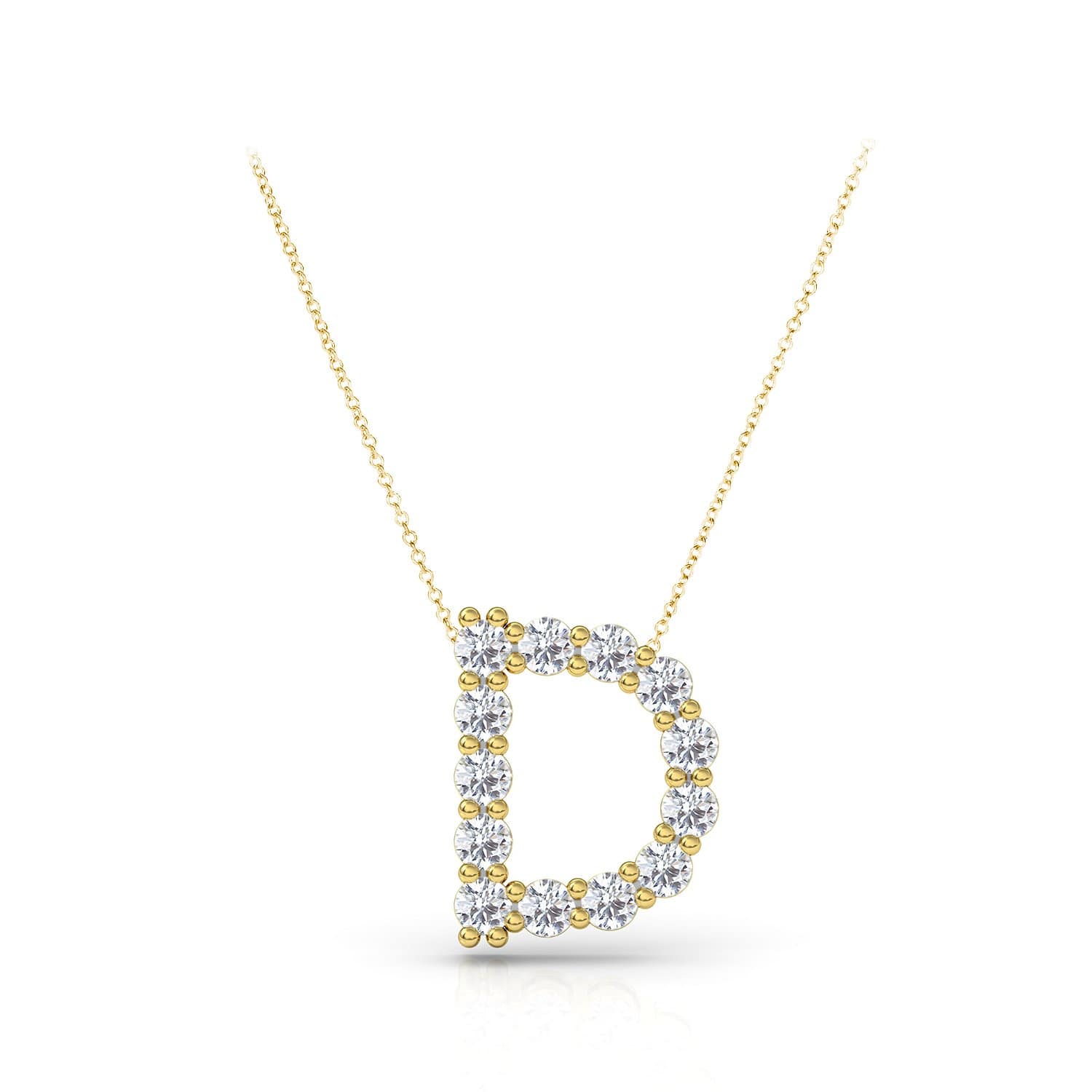 Lab Grown Diamond Initial Pendant - Image 14