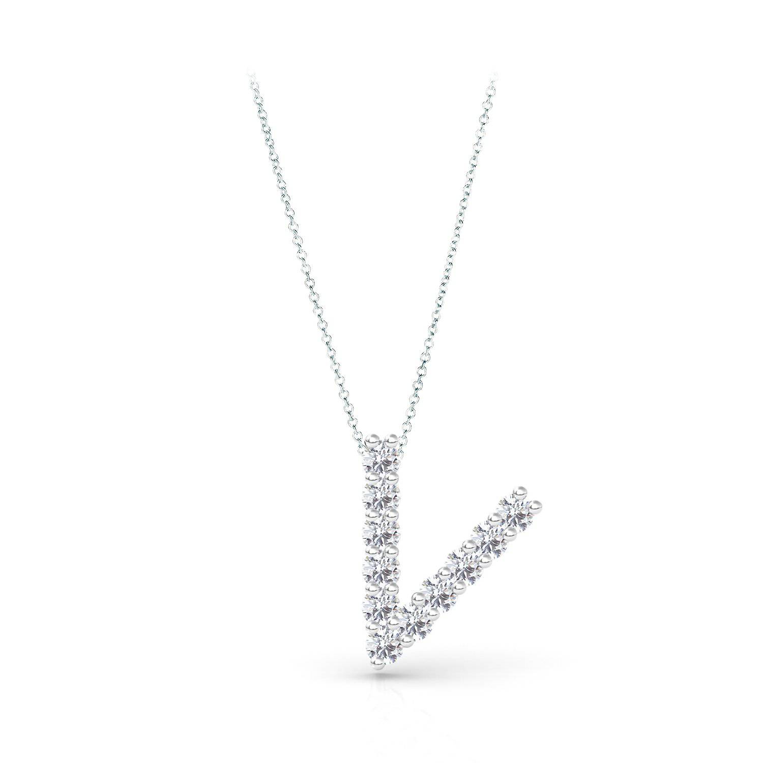 Lab Grown Diamond Initial Pendant - Image 29