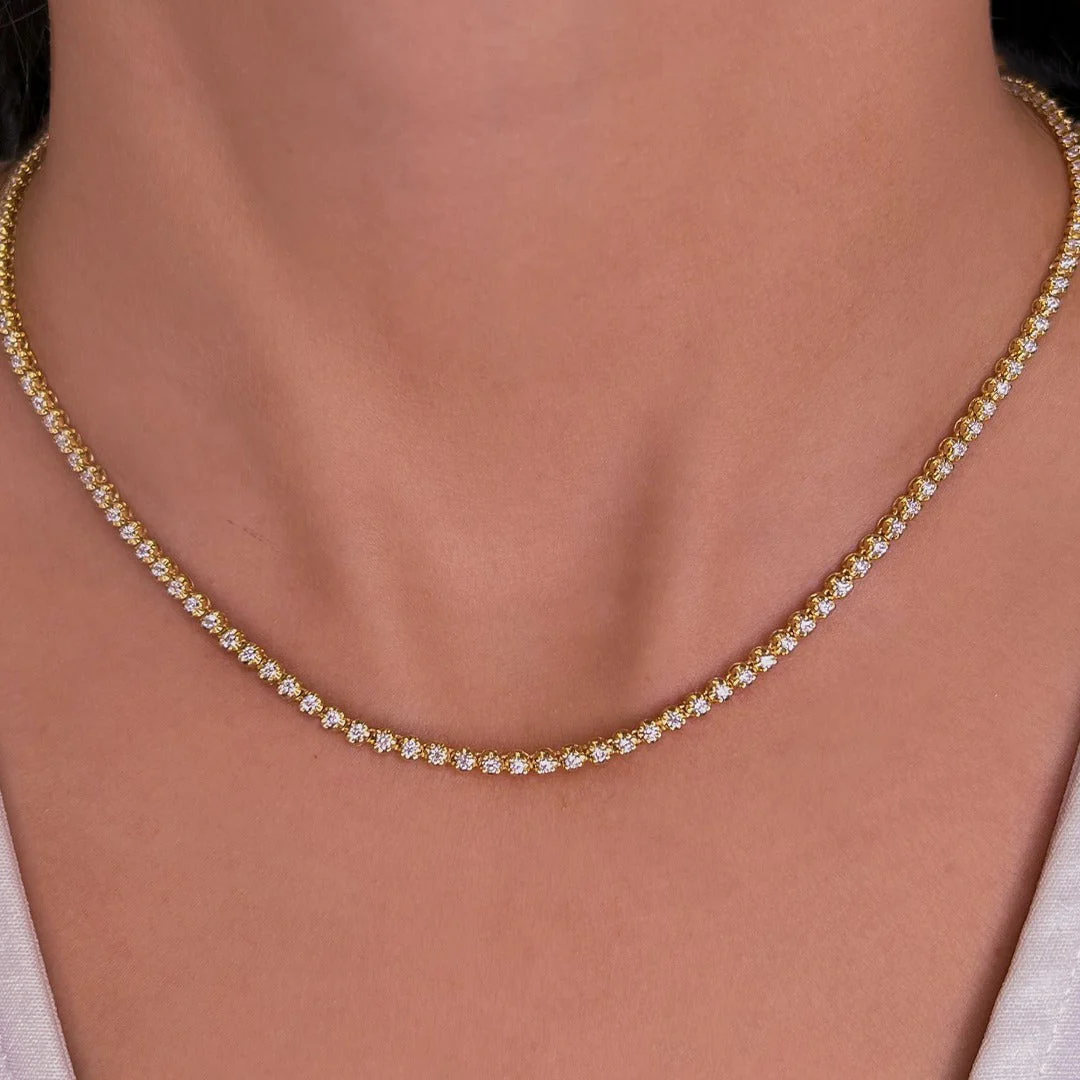 Lab Grown Diamond Tennis Necklace - Image 11