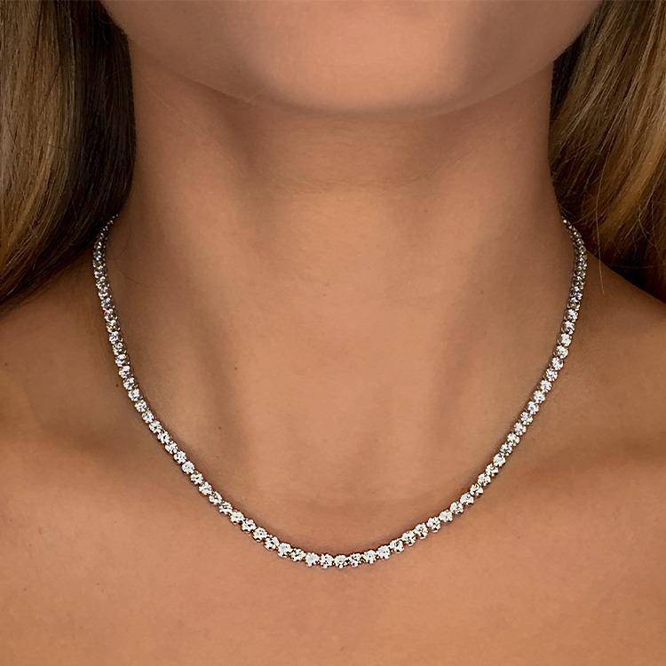 Lab Grown Diamond Tennis Necklace - Image 8