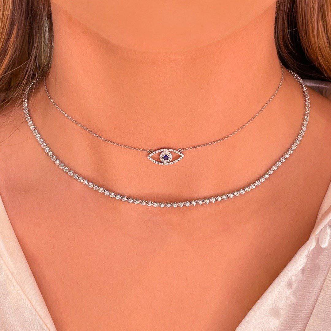 Lab Grown Diamond Tennis Necklace - Image 9