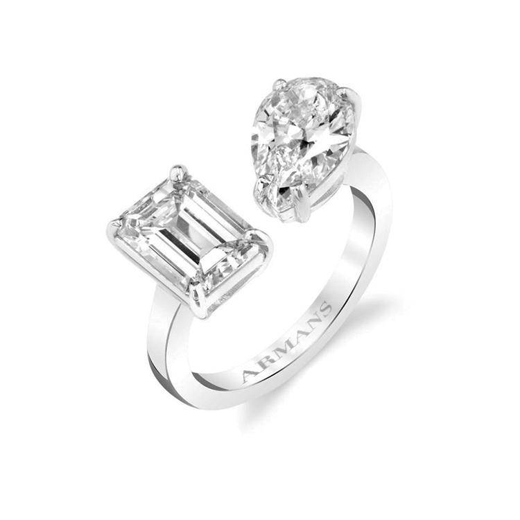 Leah Two Stone Engagement Ring - Image 3