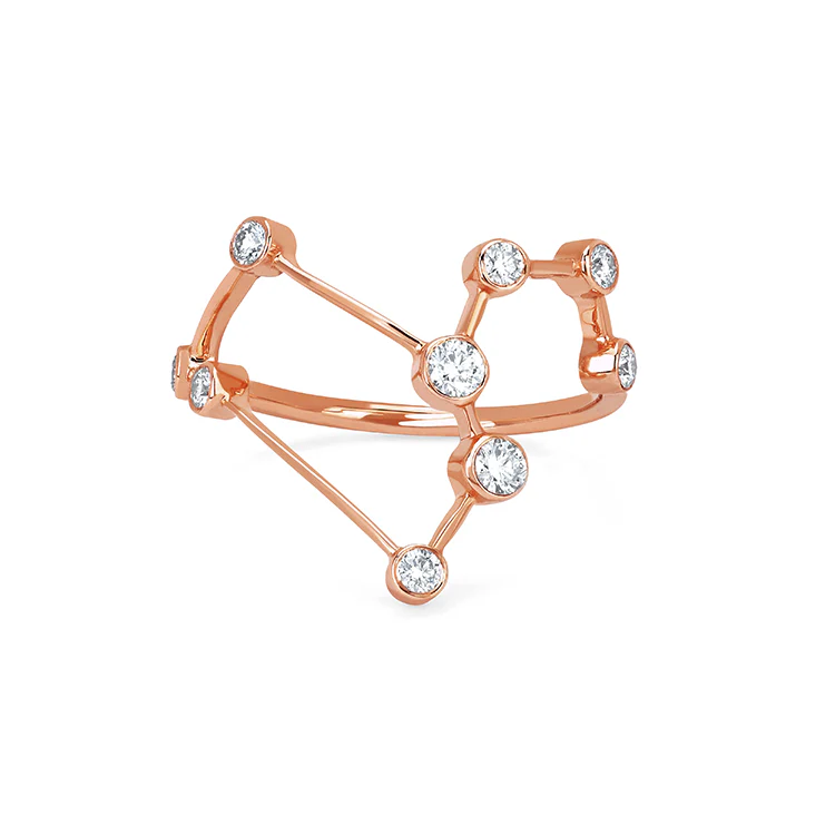 Leo Diamond Constellation Ring