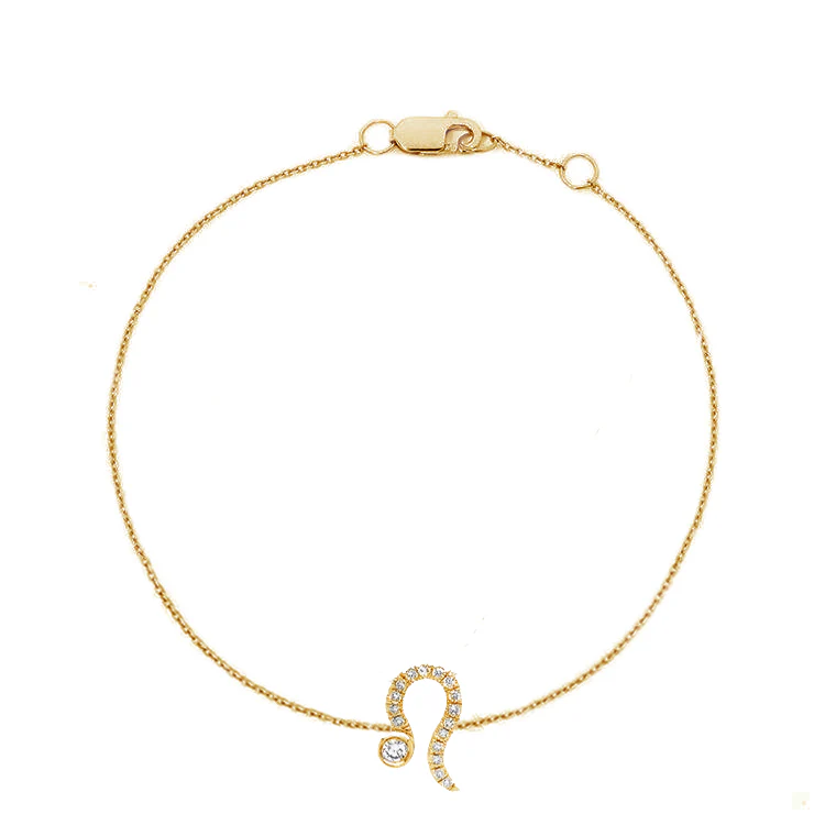 Leo Diamond Zodiac Bracelet
