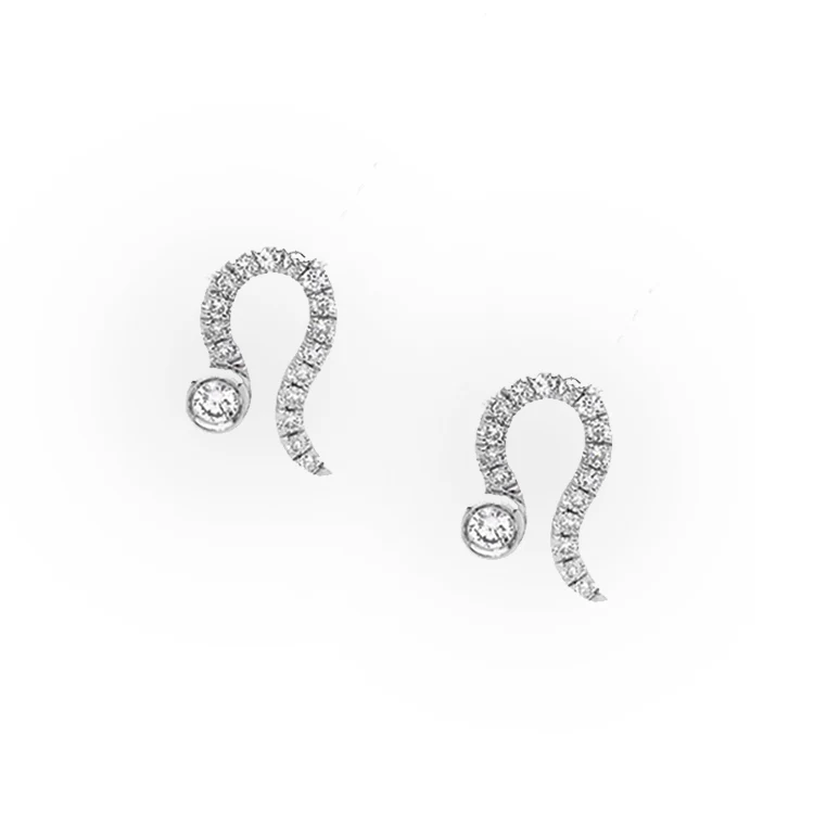 Leo Diamond Zodiac Studs - Image 2