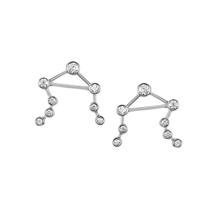 Libra Diamond Constellation Studs - Image 2