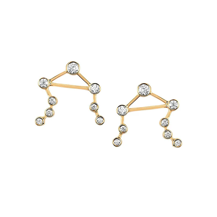 Libra Diamond Constellation Studs - Image 3