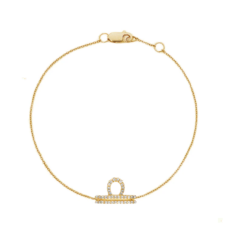 Libra Diamond Zodiac Bracelet