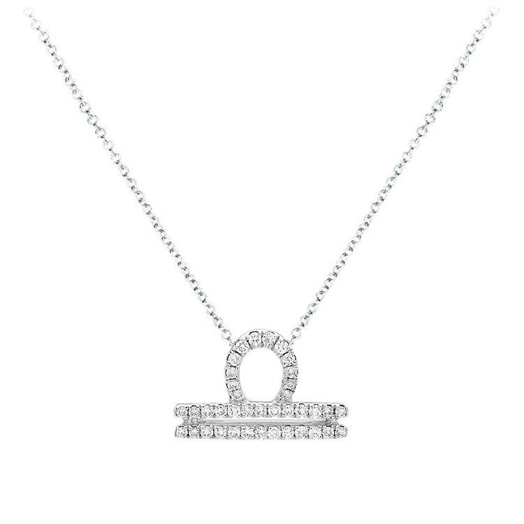 Libra Diamond Zodiac Necklace