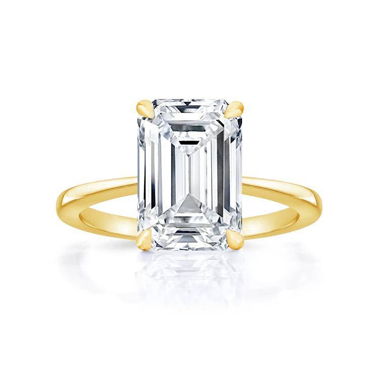 Madonna Emerald Lab Grown Engagement Ring - Image 4