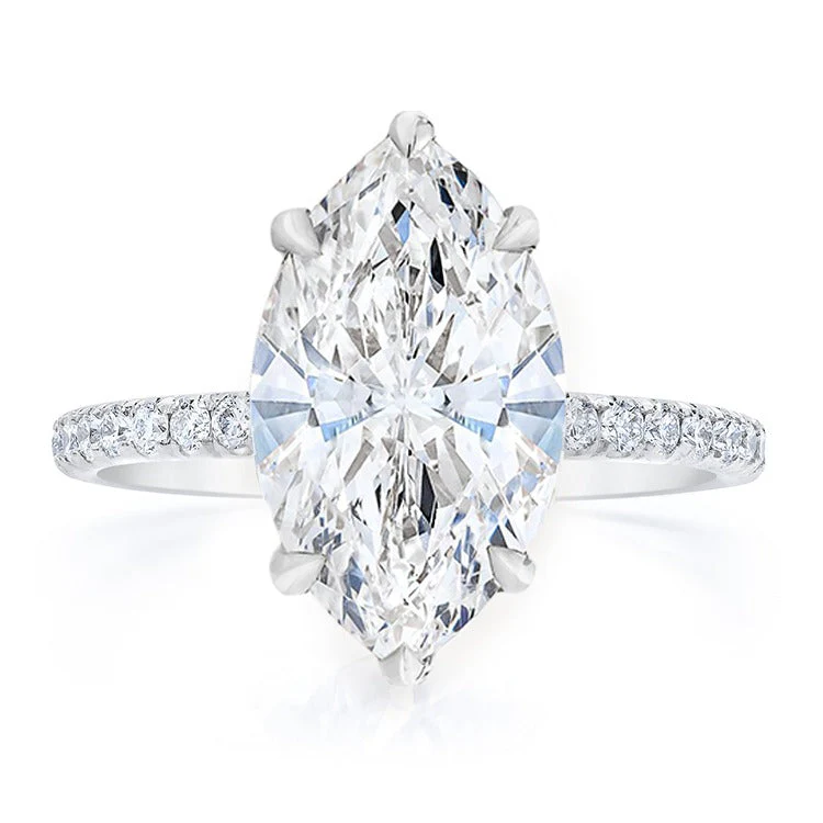 Marquise Allegra Lab Grown Engagement Ring - Image 4