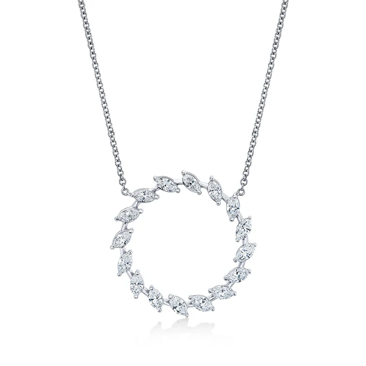 Marquise Diamond Eternity Pendant - Image 2