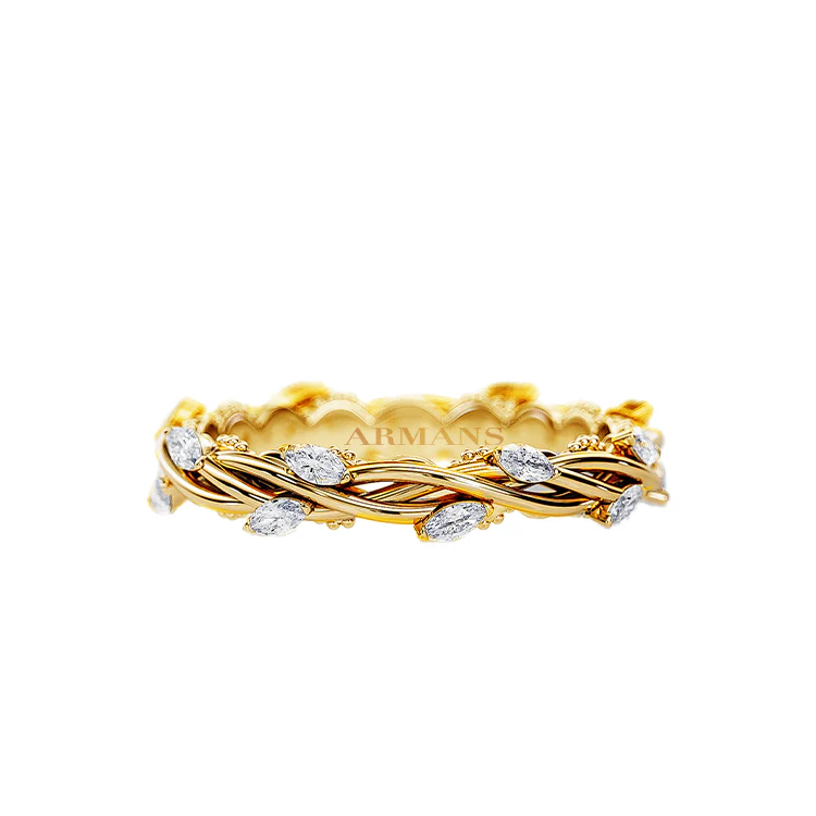 Marquise Leaf Twist Band