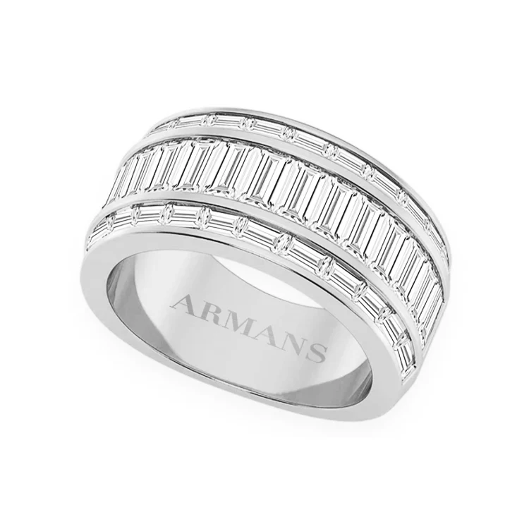 Mens Baguette Diamond Ring - Image 2