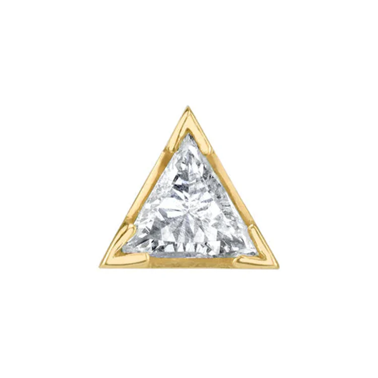 Men's Diamond Trillion Stud Earring - Image 3