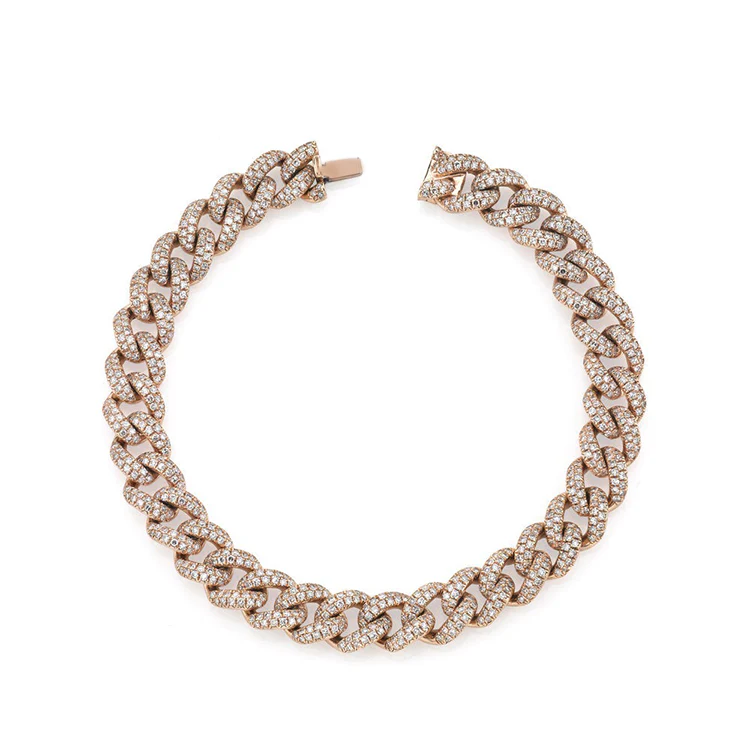 Men's Miami Pavé Diamond Link Bracelet