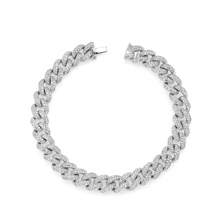 Men's Miami Pavé Diamond Link Bracelet - Image 2
