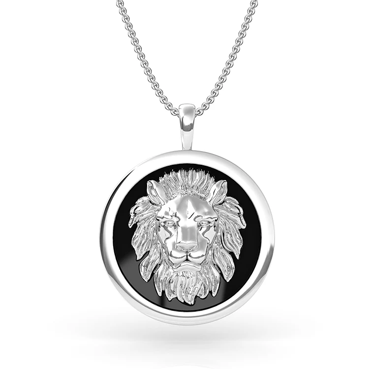 Men's Solid Gold Lion Pendant - Image 3