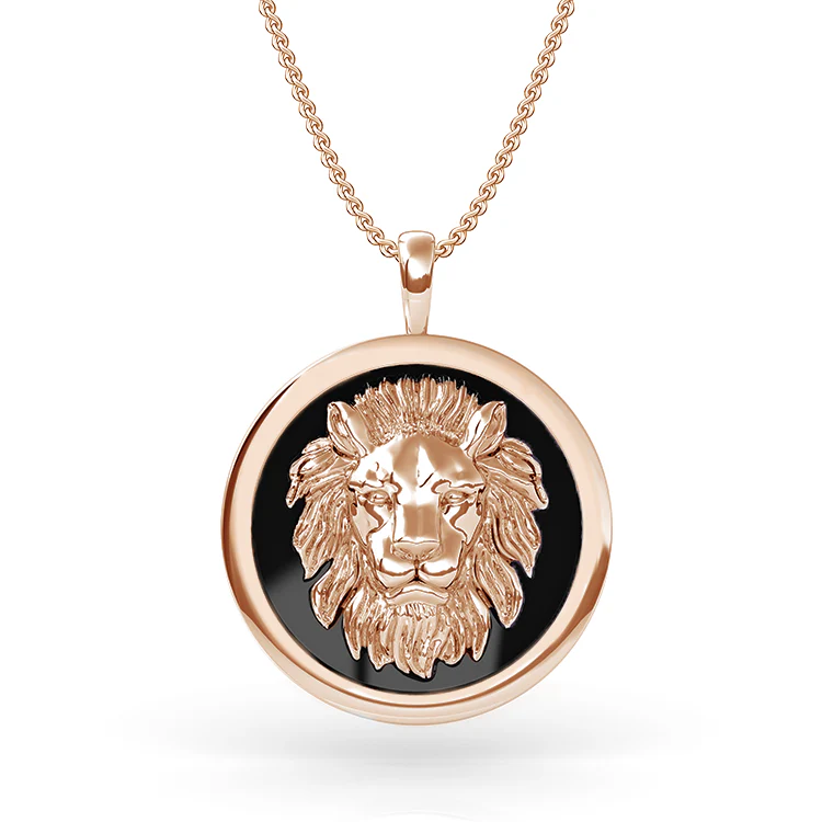 Men's Solid Gold Lion Pendant - Image 4