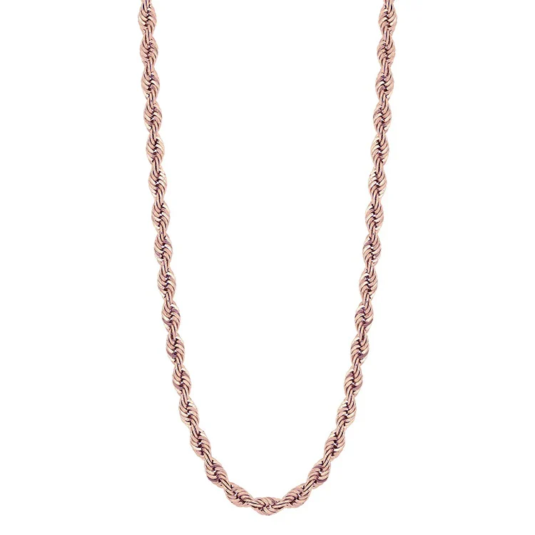 Men's Solid Gold Rope Chain - Image 4
