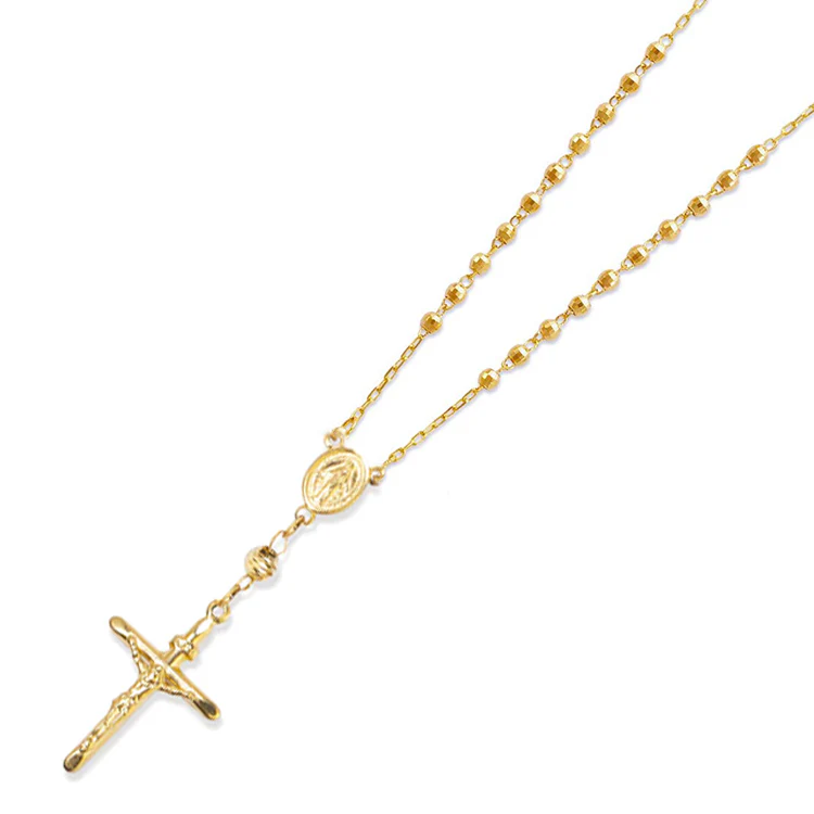 Men's Solid Gold Rosary Bracelet - Image 2