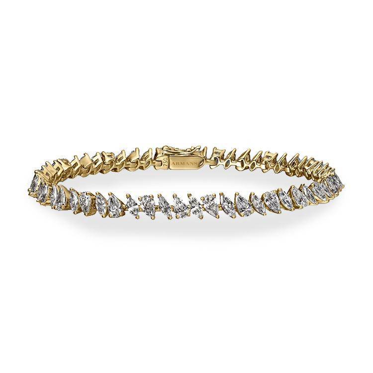 Mixed Pear & Marquise Tennis Bracelet - Image 3