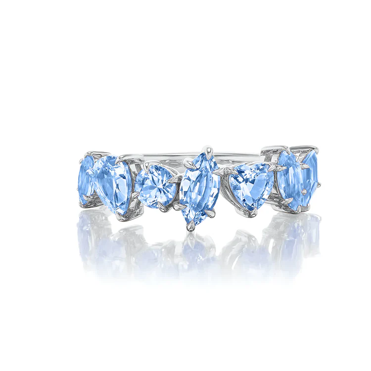 Multi-Shaped Blue Sapphire Ring