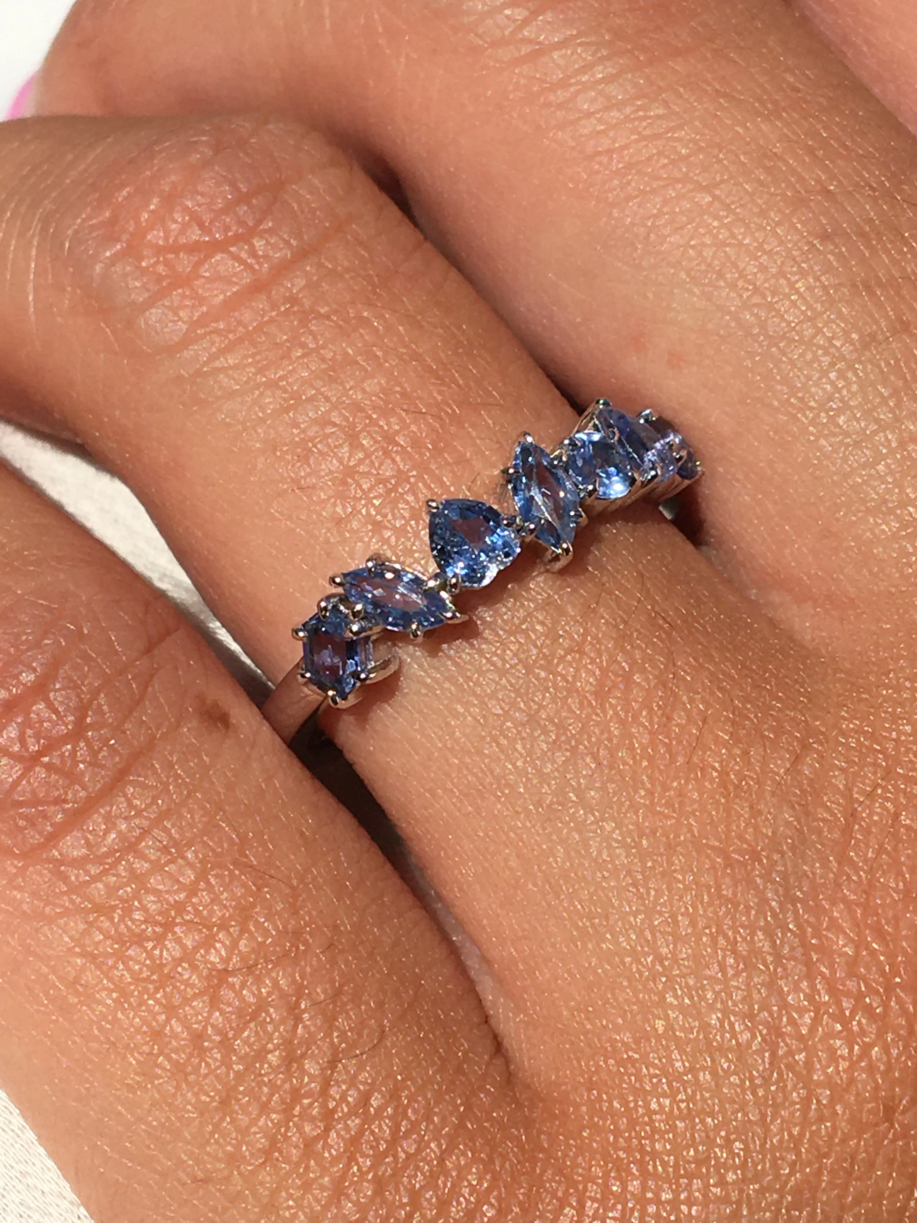 Multi-Shaped Blue Sapphire Ring - Image 2