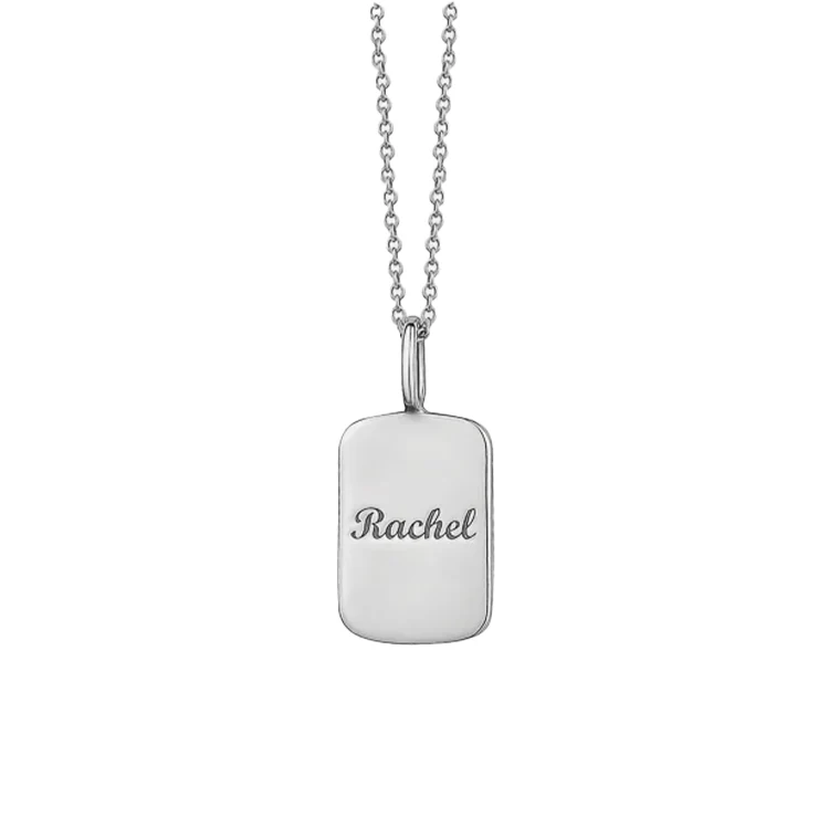 Nameplate Dog Tag Necklace - Image 3