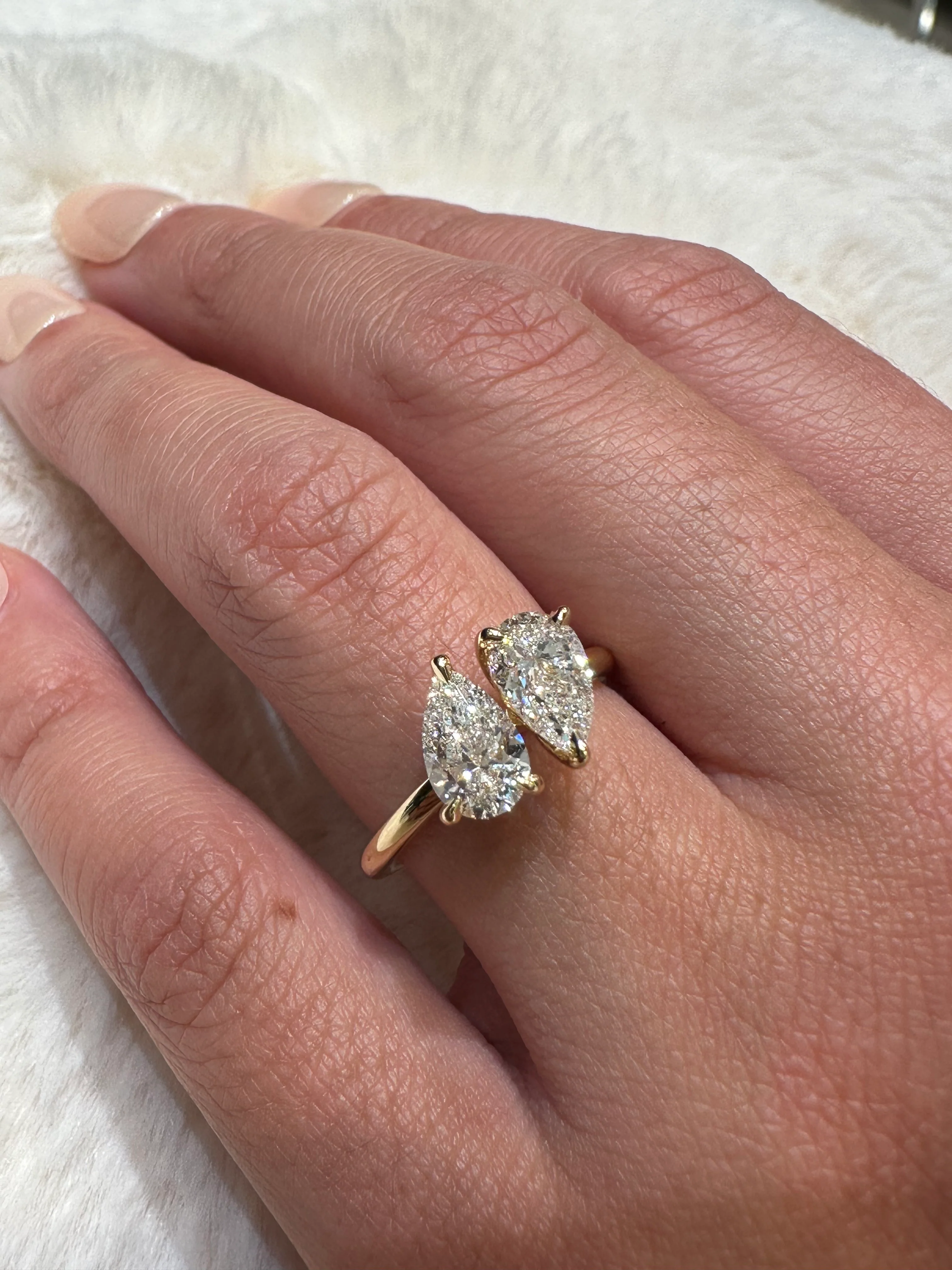 Nia Two Stone Lab Grown Engagement Ring - Image 3