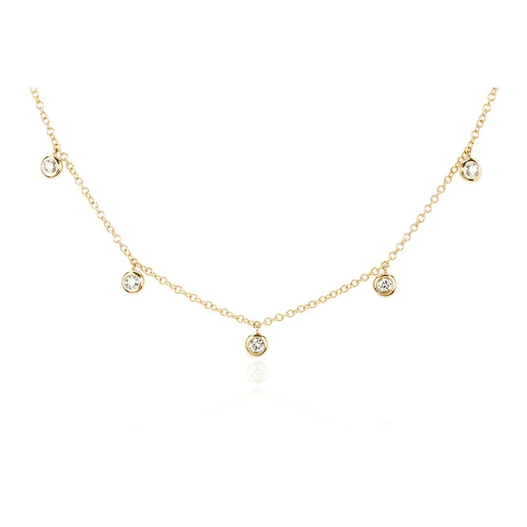 Orbit Drop Diamond Necklace