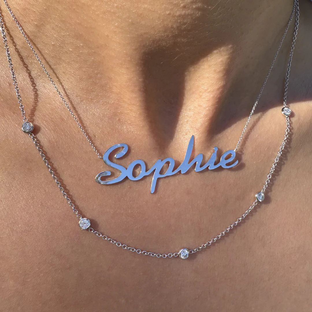 Orbit Drop Diamond Necklace - Image 2