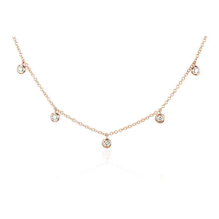 Orbit Drop Diamond Necklace - Image 3