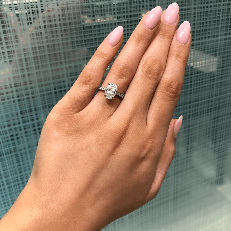 Oval Allegra Lab Grown Engagement Ring - Image 5