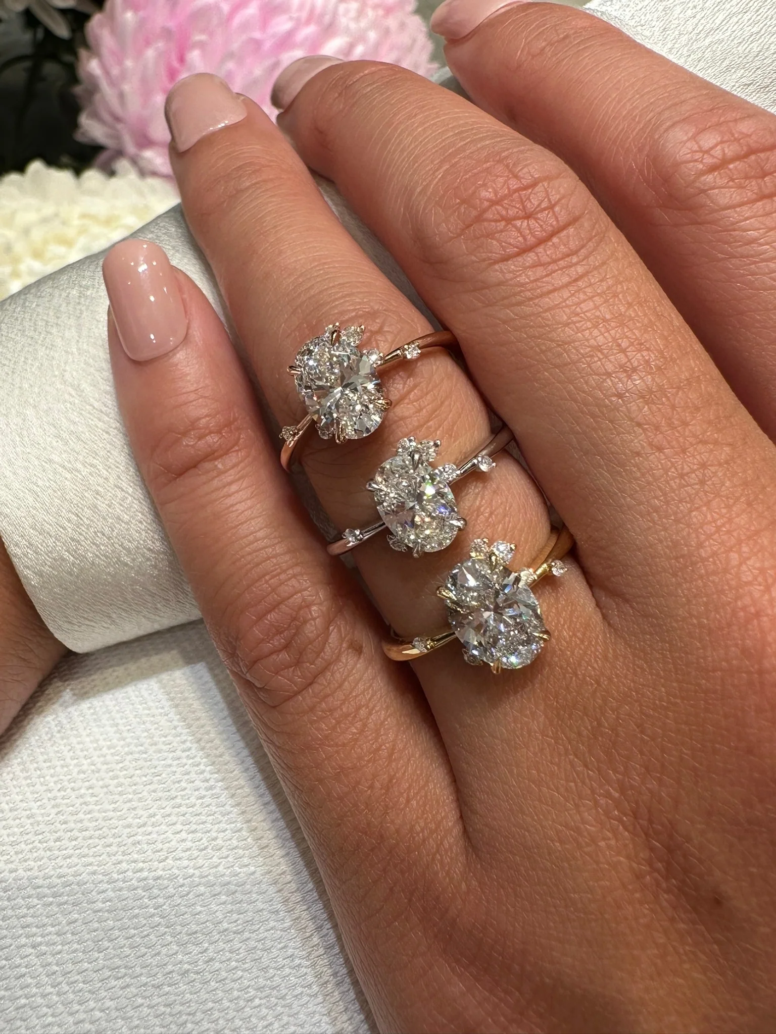 Oval Fire Fly Lab Grown Engagement Ring - Image 5
