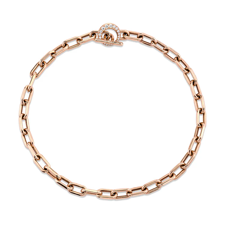 Paper Clip Choker with Diamond Bail - Image 3