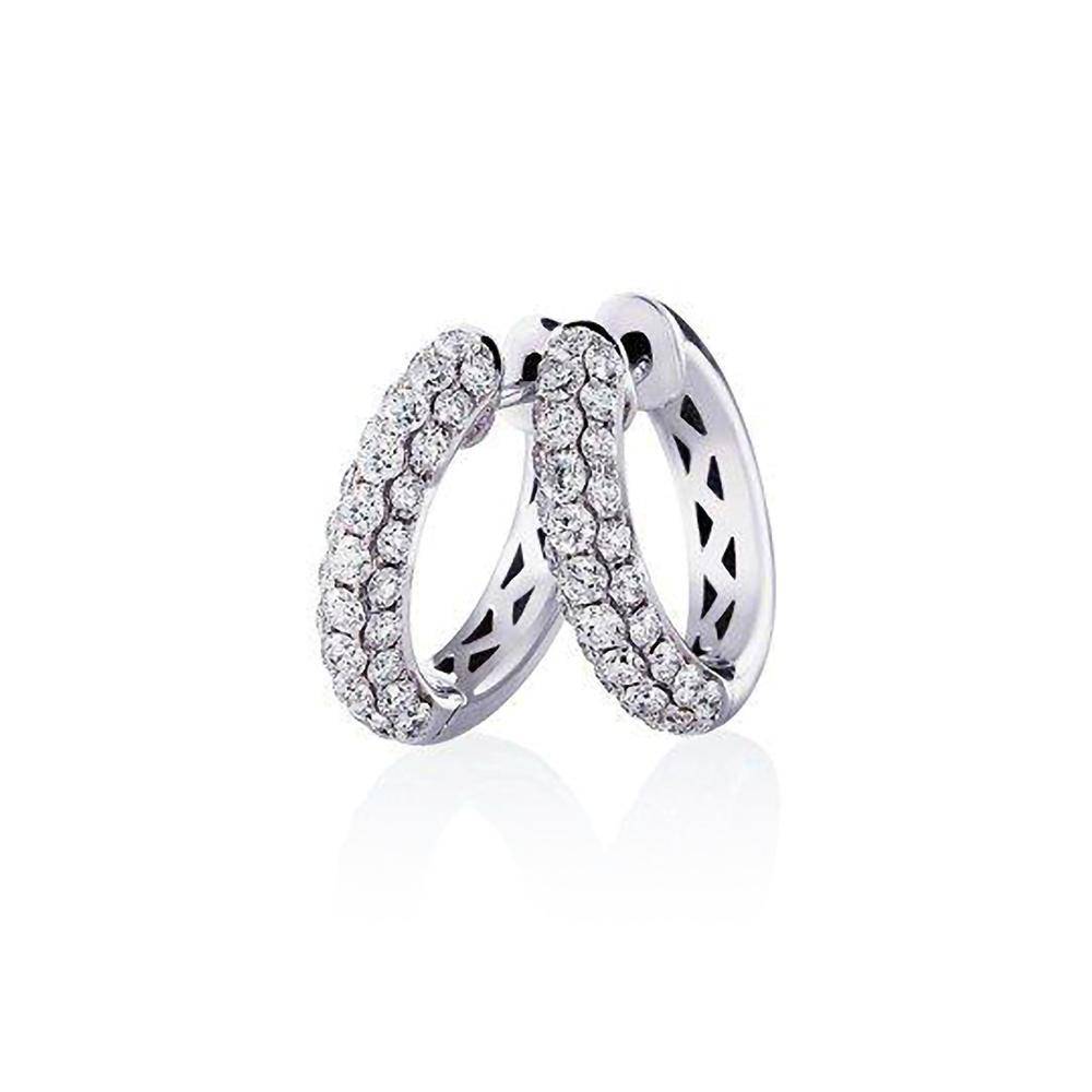 Pavè Diamond Hoops