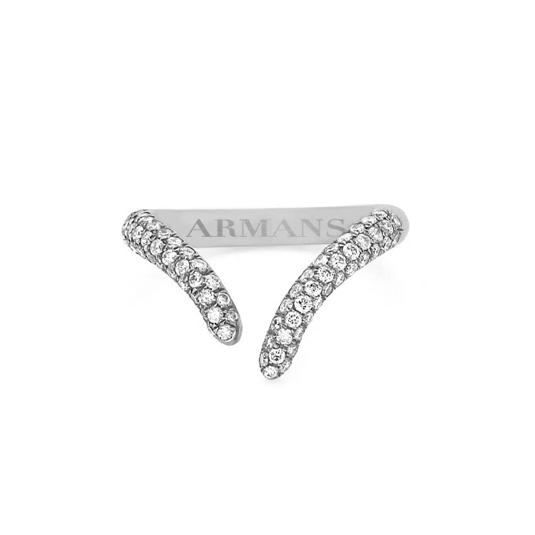 Pavé Diamond Snake Ring - Image 2