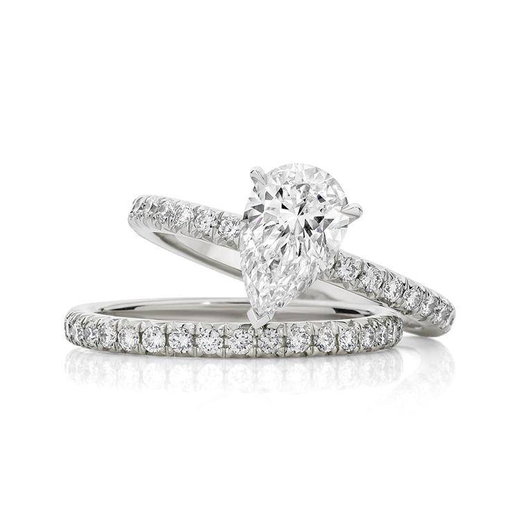 Pear Allegra Lab Grown Engagement Ring