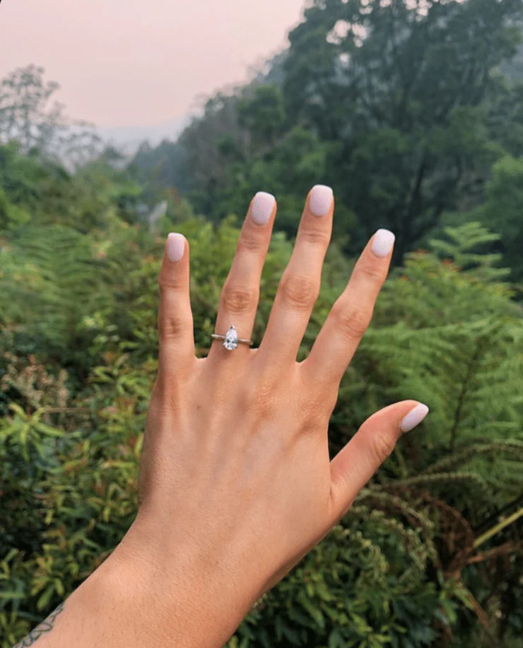 Pear Allure Lab Grown Engagement Ring - Image 3