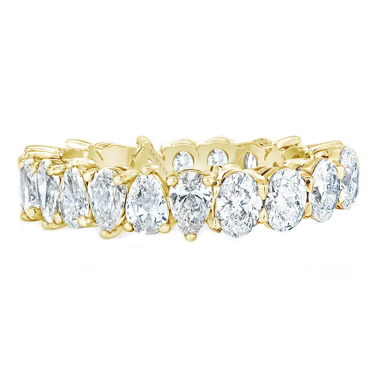 Pear and Oval Diamond Wedding Band