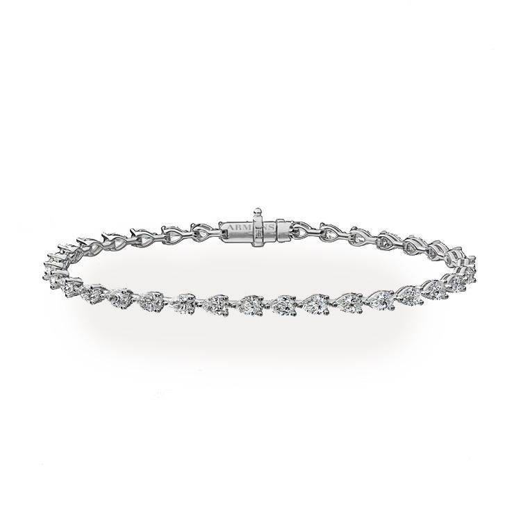 Pear Diamond Tennis Bracelet
