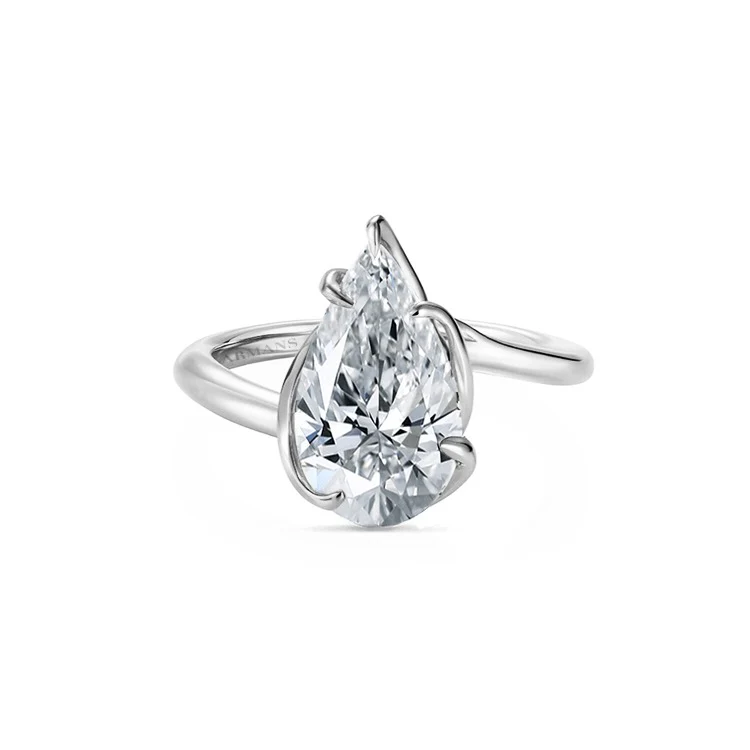 Pear Diamond Twist Engagement Ring - Image 2