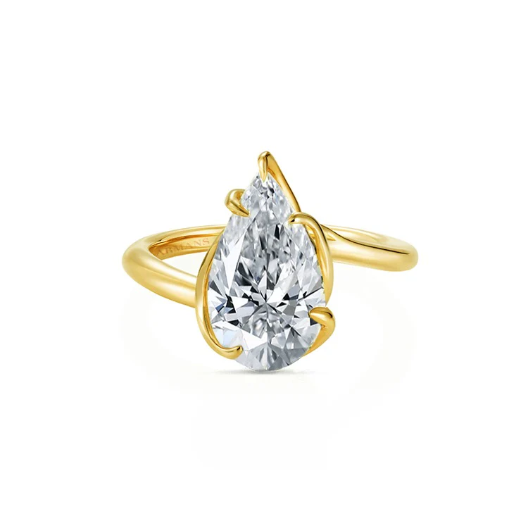 Pear Diamond Twist Engagement Ring - Image 3