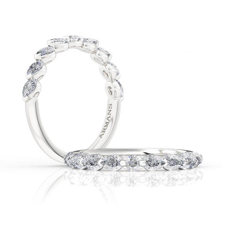 Pear Diamond Wedding Band - Image 3