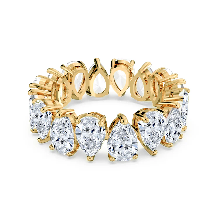 Pear Lab Grown Diamond Wedding Band - Image 3