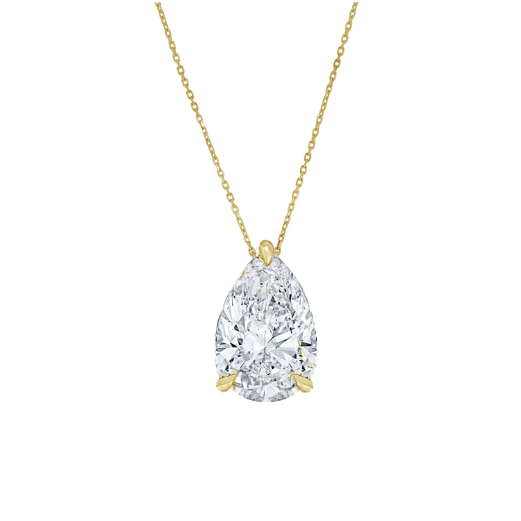 Pear Solitaire Diamond Pendant