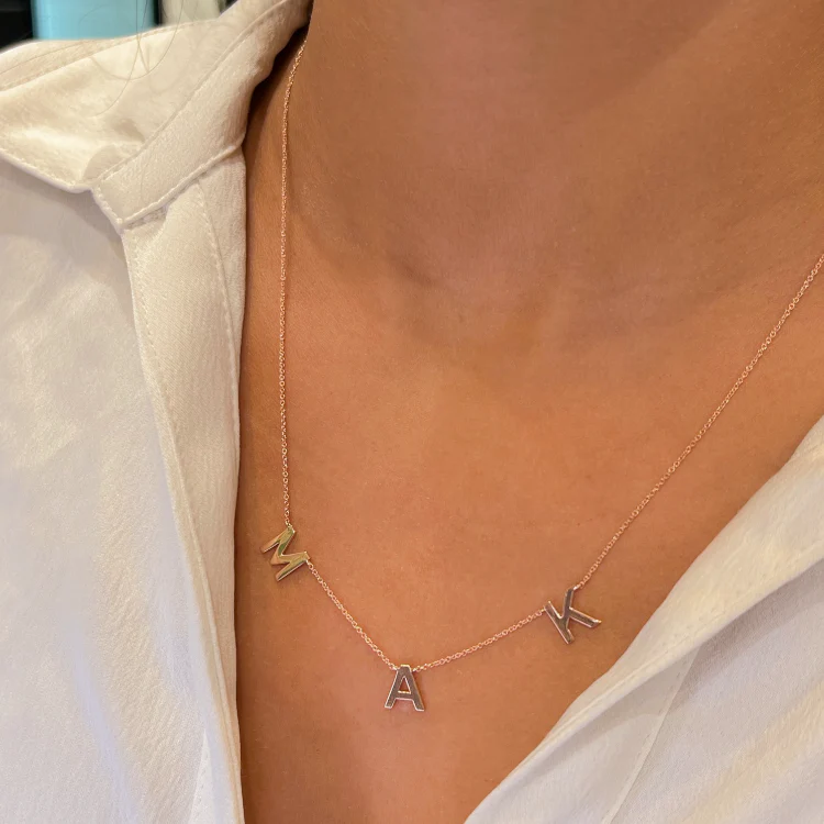 Petite Multi Initial Necklace - Image 18