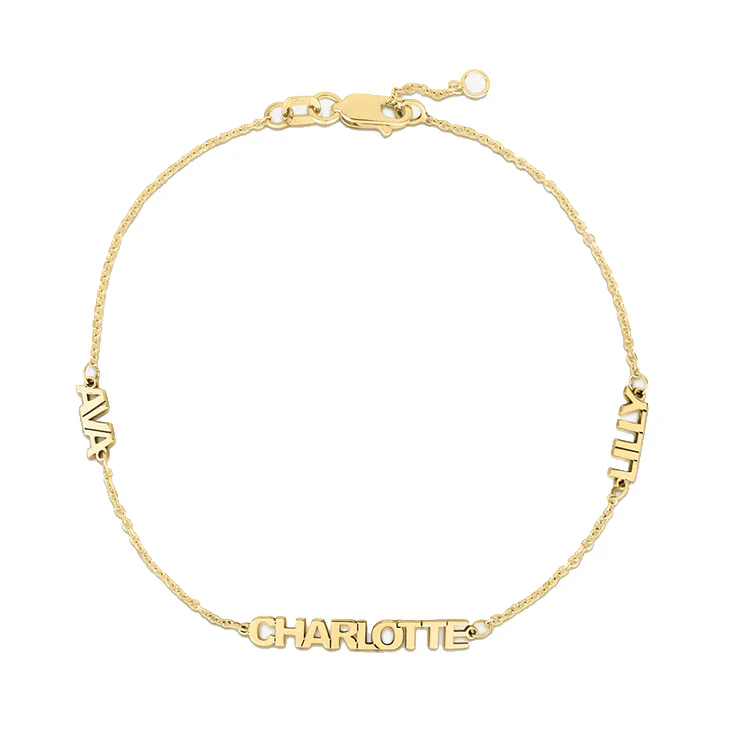 Petite Multi Name Bracelet - Image 3